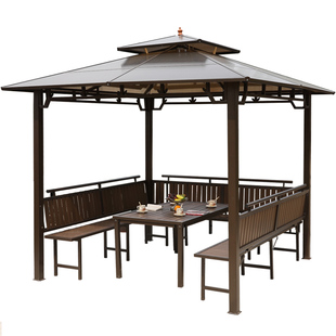 藤朝户外凉亭庭院花园遮阳棚农村院子室外休闲房天台别墅亭子