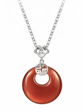 福气平安扣项链本命马年新年礼物