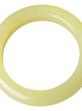 55mm和田玉黄玉手镯女玉镯天然