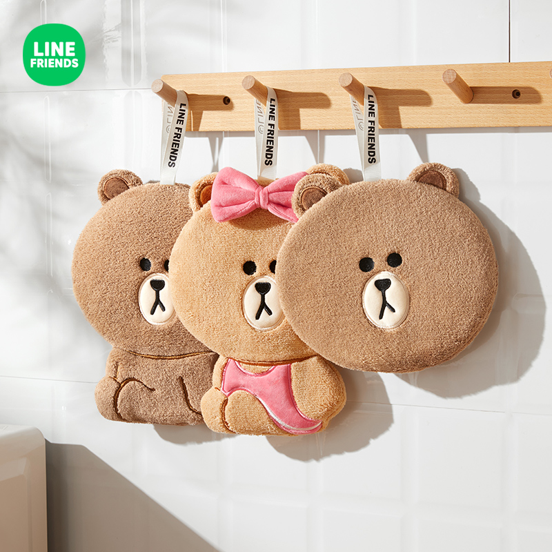 可挂式厨房擦手毛巾吸水不掉毛珊瑚绒擦手布卫生间可爱儿童抹布