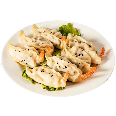 一条狗凤尾虾大锅贴煎饺