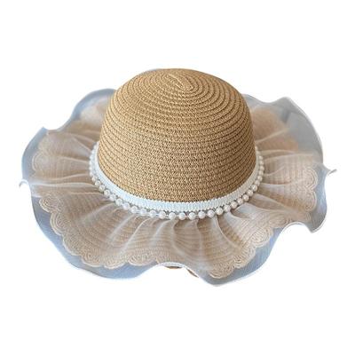 夏季女孩遮阳防晒草帽