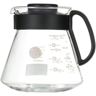 日本进口HARIO 手冲咖啡壶 耐热玻璃分享壶 花茶壶 冷热壶 带刻度