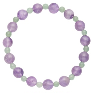 【杭州灵隐正品】天然紫水晶东陵玉手串蓝玉髓转运珠小众百搭手链