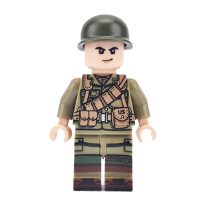 中国特种兵积木人仔警察拼装儿童益智玩具男孩子武器场景士兵兵团