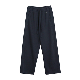 CLOUDSPACE【漫步】弧形加绒阔腿裤2025冬宽松休闲裤女卫裤下装