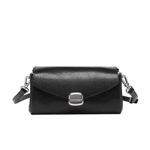 fed植鞣皮头层牛皮小方包女士单肩斜挎包真皮手机包通勤BFA9240