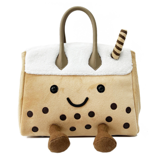 CTANDJIM进阶版敲可爱毛茸茸小精灵手提包 斜挎包 手袋 拉链包