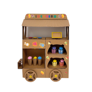 幼儿园娃娃家甜品区区域环创材料diy冰淇淋机大型变废为宝半成品
