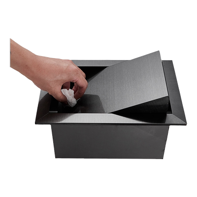 台面方形隐藏黑色水槽不锈钢厨房