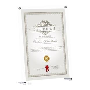 亚克力证书框荣誉授权书相框摆台a4A3双面透明奖状营业执照展示架