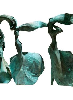 大型抽象人物雕塑定制户外广场公园景观园林铜雕玻璃钢艺术品摆件