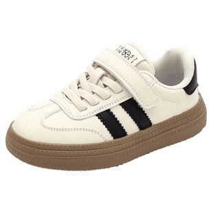 女童鞋子儿童运动德训板鞋2025秋冬新款休闲男童滑板低帮大童加绒