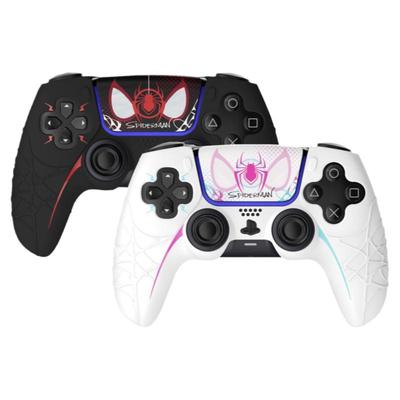 ps5手柄保护套蜘蛛侠硅胶套适用索尼ps5原装手柄套贴纸改装改色防滑贴外壳保护膜痛贴全包防摔软壳赠摇杆帽