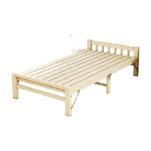 稳纳折叠床实木单人床办公室午休床家用1.2米硬板床租房小床100cm