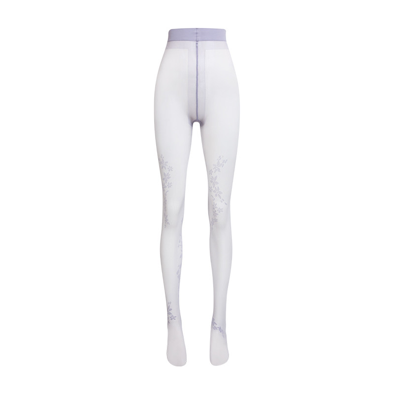 绫-新品「花叙」云缎™3D薄款性感诱惑提花一线裆连裤袜夏季女