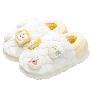 保暖月子鞋产妇2025冬季加绒毛毛包跟棉拖鞋女士室内家居棉鞋女款