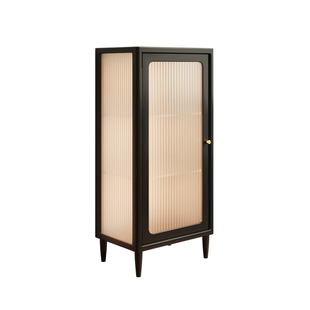 现代玻璃门陈列柜带灯酒柜家用收纳柜客厅立柜手办柜电视旁展示柜