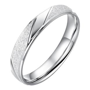 925银戒指男士单身女磨砂个性尾戒纯银个性闭口戒子时尚轻奢指环