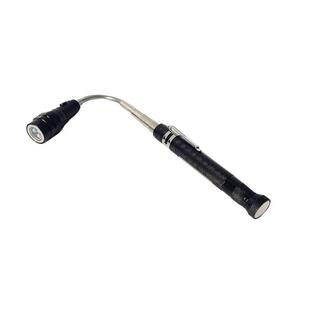 可伸缩弯曲磁吸3LED手电筒修车收车验车工作灯充电捡拾器强磁工具