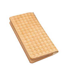 手工皮具 枥木 编织纹 长款 简约 钱包 财布 钱夹 手包 钱包 养牛