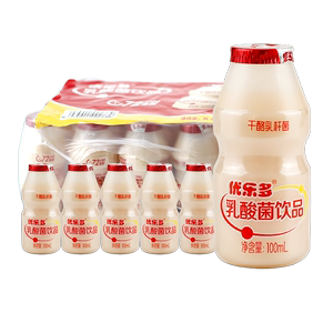 优乐多乳酸菌饮品儿童早餐原味酸奶饮料益生菌牛奶整箱100ml×20