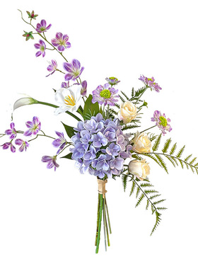 莫奈花园绣球仿真花束家居摆件