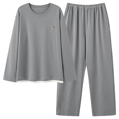 都市丽人秋冬款男士纯棉睡衣套装