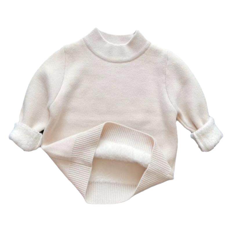 男童一体绒秋冬新款中童儿童简约毛衣/针织衫