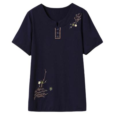 妈妈纯棉短袖T恤女上衣服