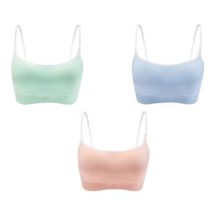 本周25年少女感棉花糖无缝一体织无钢圈小胸透气瑜伽背心式文胸