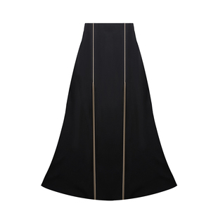 织造司[竹石]原创国风斜襟立领衬衫改良三裥裙半身裙羽绒服女冬季