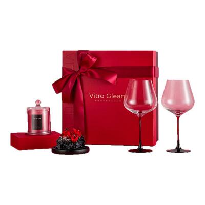 [新婚礼物]VitroGleam红酒杯香薰礼盒永生花新款高脚杯新婚乔迁