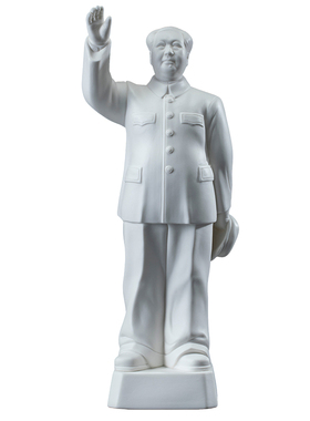 陶瓷毛主席挥手立像纯手工摆件