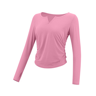 VfU小蛮腰速干瑜伽服女春秋健身服普拉提训练服运动上衣长袖罩衫