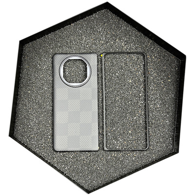 华为matex6凯夫拉高档格纹手机壳