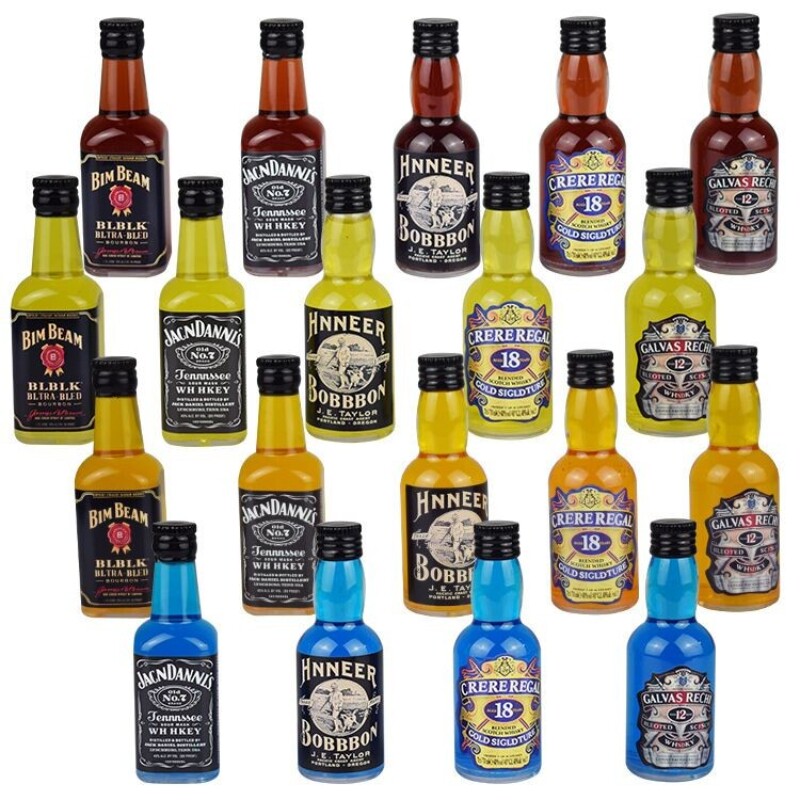 酒瓶蛋糕装饰摆件啤酒瓶洋酒瓶烟酒华子中华烟盒父亲爸爸生日插件