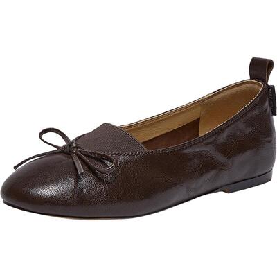 百思图春季新款羊皮一脚蹬单鞋