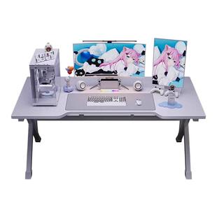 电脑桌台式卧室家用书桌游戏桌简易出租房用碳纤维纹单人电竞桌子