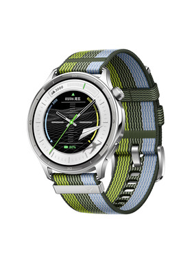 适用oppowatchs手表带跃动绿茵