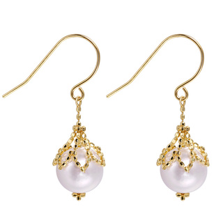 海蒂珠宝 知夏8-8.5mm强光海水Akoya珍珠耳环女轻奢气质18K金◇