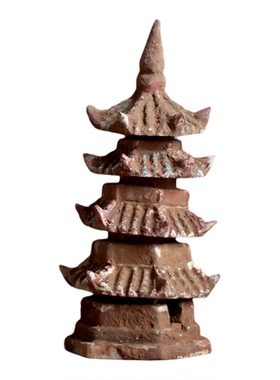 仿古陶器宝塔摆件古玩古董