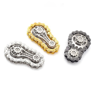 减压手指链齿飞轮链条指尖陀螺缓解焦虑解压齿轮机械金属款