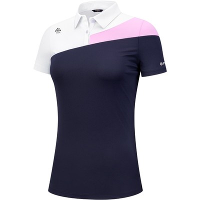 美国PGA高尔夫女装修身速干t恤