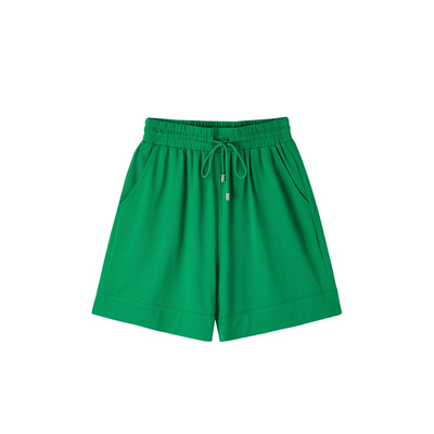 U/TI墨绿色阔腿运动风短裤女时尚百搭宽松休闲裤尤缇时尚夏季新款