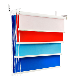 证件照照相背景布架红色拍照卷轴帘影楼升降一寸免冠照片馆背景墙