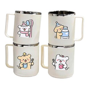 304不锈钢洗漱口杯防霉抗菌家用刷牙杯子牙缸可爱牙刷杯情侣一对