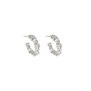 碎子几何形圆脸耳环女夏季显瘦熠熠闪光耳钉2023新款潮