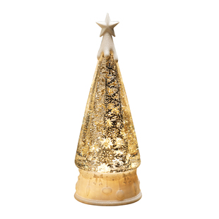 圣诞节装饰品圣诞树灯氛围布置雪花粉摆件小夜灯道具旋转拍摄道具