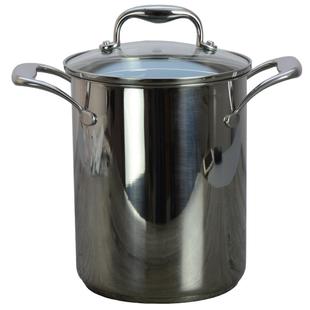 高深煮芦笋玉米油炸串锅出口德国食品级304不锈钢直身锅关东煮锅